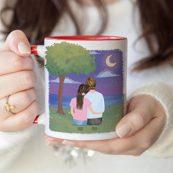 Mom and Daughter Personalized Coffee Mug | Custom Illustration | Mother's Day Gift
