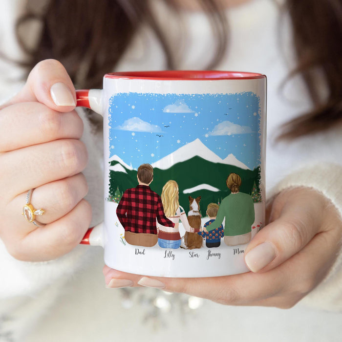 With Family and Pets Birthday Gift Idea for Mom Personalized Coffee Mug | Mother's Day Gift