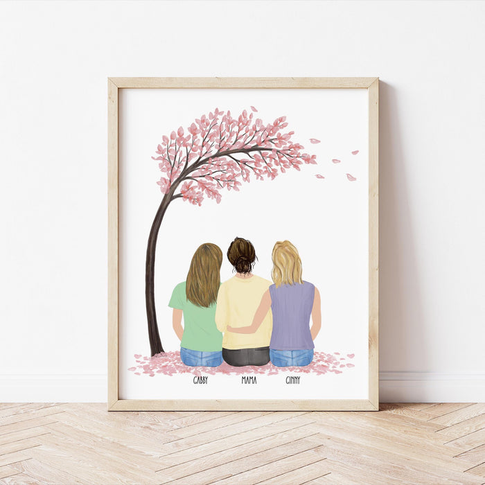 Mom Personalized Wall Art | Custom Illustration | Mother's Day Gift