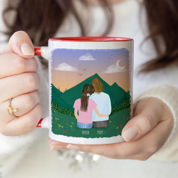 Mom and Daughter Personalized Coffee Mug | Custom Illustration | Mother's Day Gift