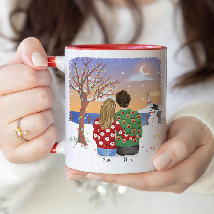 With Mom and Daughter Customizable Mug for Mom Personalized Coffee Mug | Mother's Day Gift