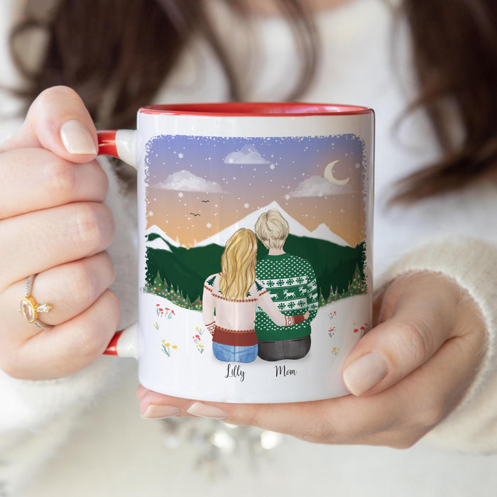 Mom and Daughter Personalized Coffee Mug | Custom Illustration | Mother's Day Gift