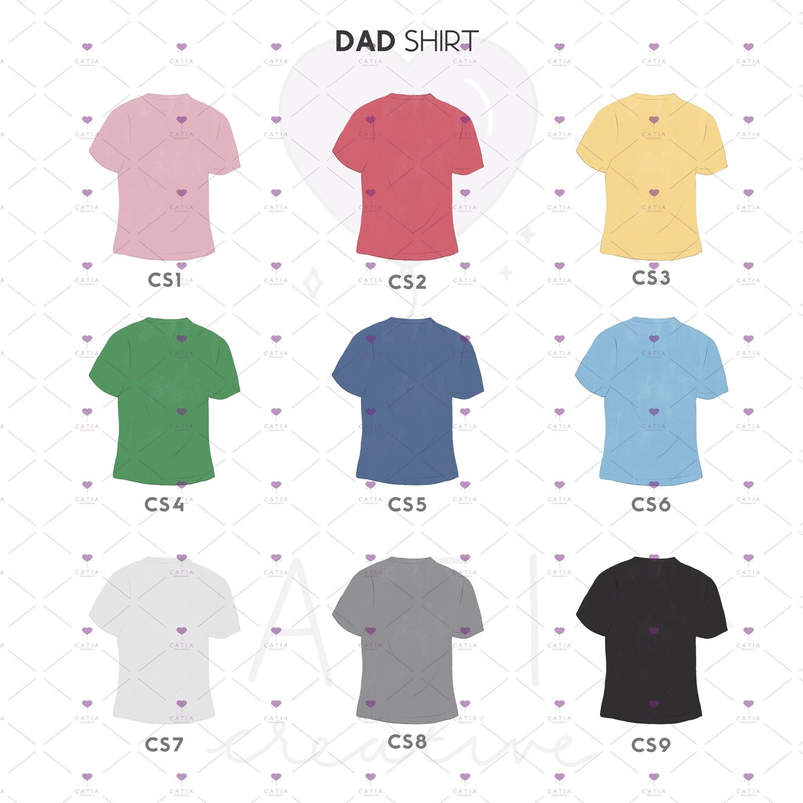 Dad and Baby Customizable Illustration