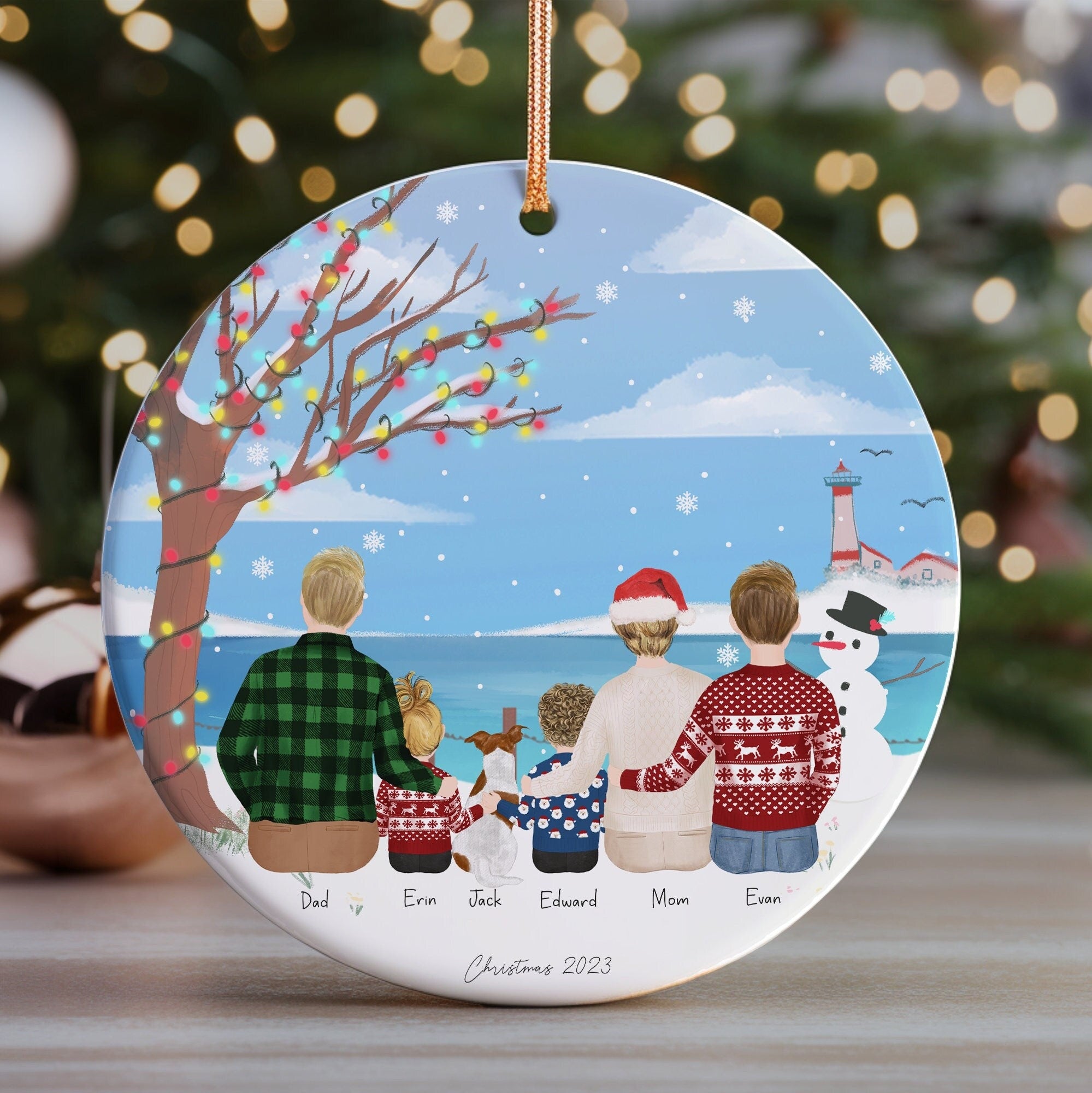 Personalized Christmas Ornament for Family
