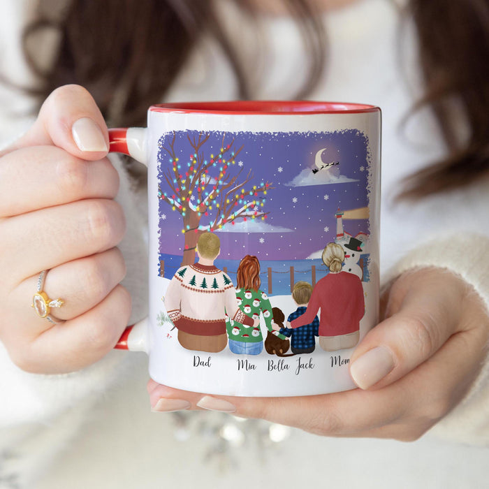With Family and Pets Birthday Gift Idea for Mom Personalized Coffee Mug | Mother's Day Gift