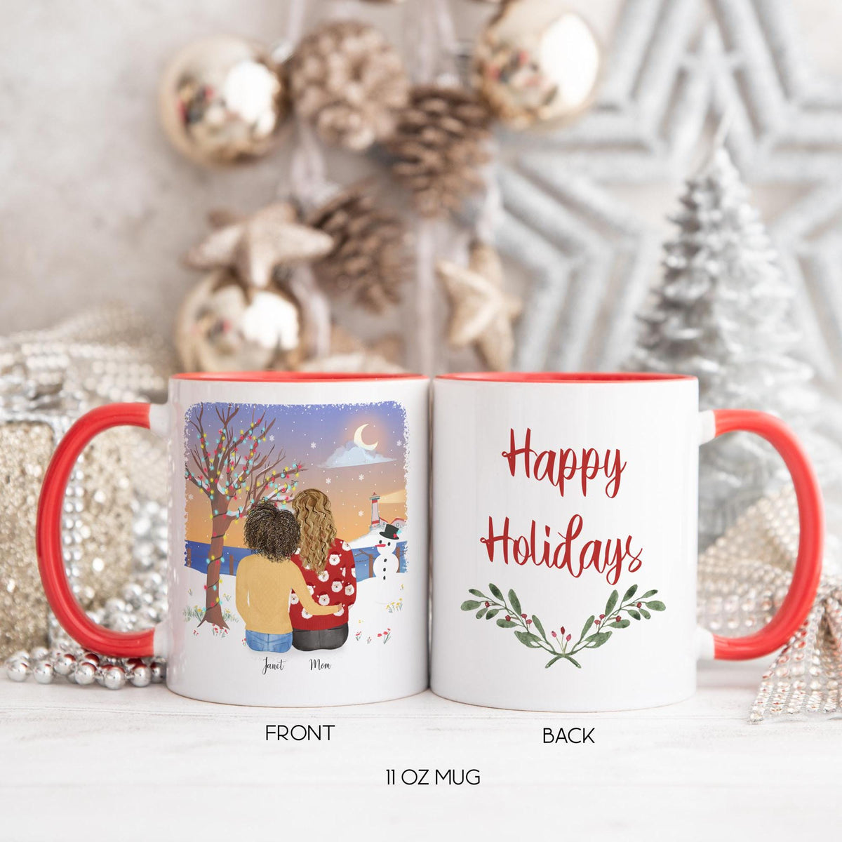 With Mom and Daughter Customizable Mug for Mom Personalized Coffee Mug | Mother's Day Gift