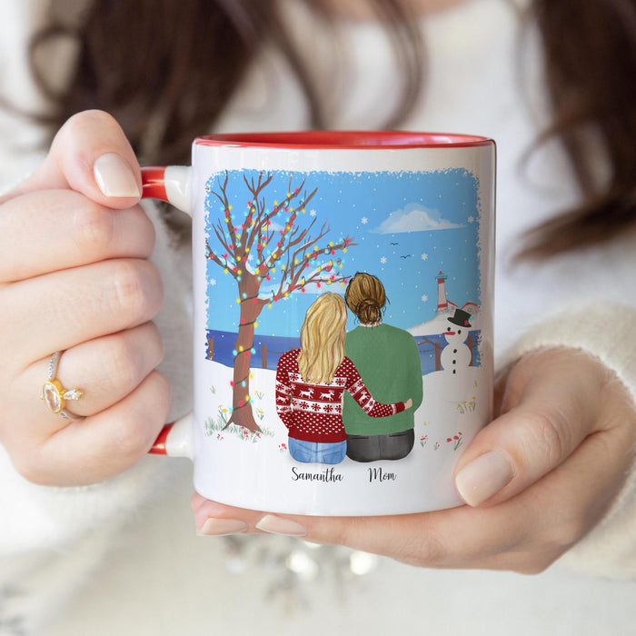 Mom and Daughter Holidays Customizable Mug Daughter Personalized Coffee Mug | Mother's Day Gift