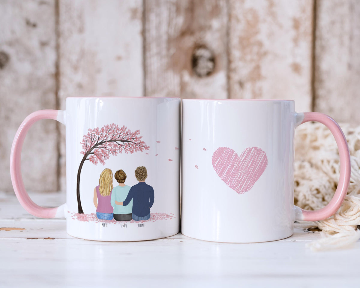 Mug for Mom with Kids Personalized Coffee Mug | Custom Illustration | Mother's Day Gift