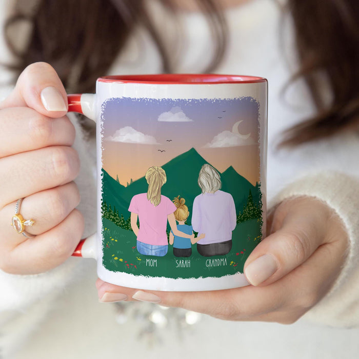 Grandma Personalized Coffee Mug | Custom Illustration | Mother's Day Gift
