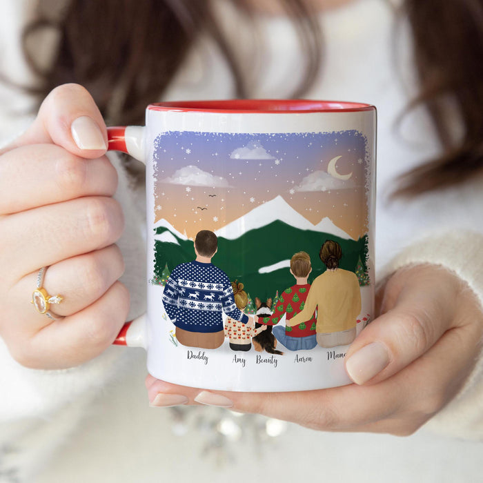 With Family and Pets Birthday Gift Idea for Mom Personalized Coffee Mug | Mother's Day Gift