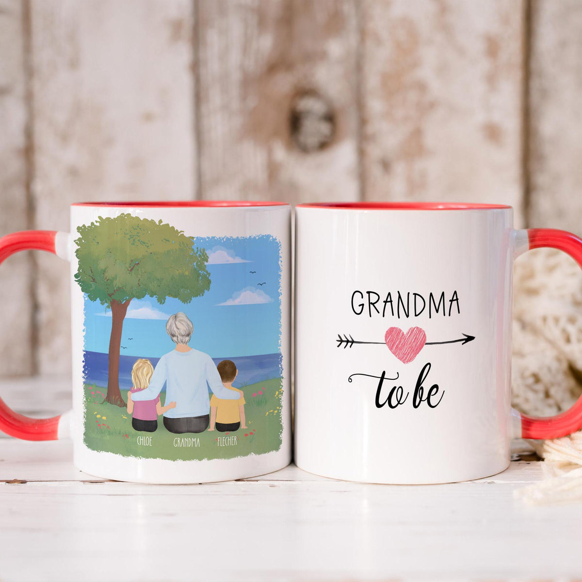 Mom personalized coffee mug - custom illustrated gift by Catia Creative