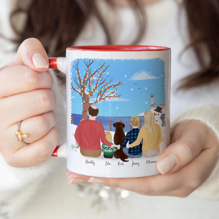With Family and Pets Birthday Gift Idea for Mom Personalized Coffee Mug | Mother's Day Gift