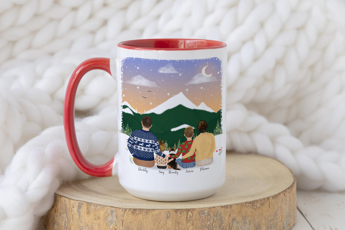 With Family and Pets Birthday Gift Idea for Mom Personalized Coffee Mug | Mother's Day Gift