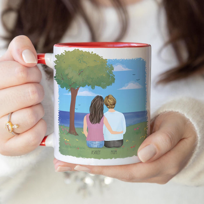 Mom and Daughter Personalized Coffee Mug | Custom Illustration | Mother's Day Gift