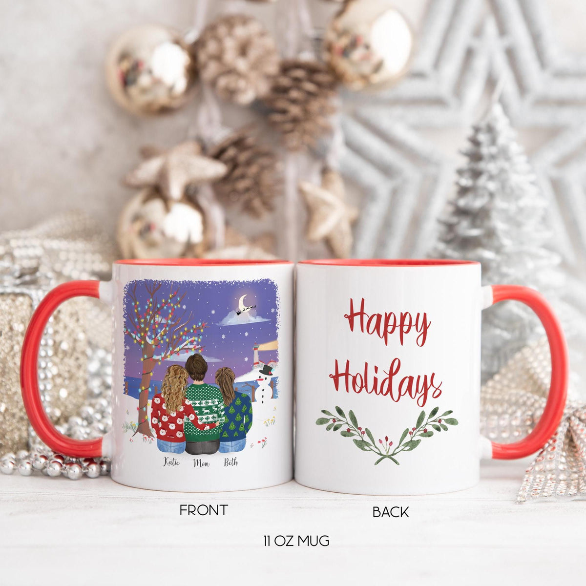 With Mom Daughter Customizable Gift for Mom Daughter Custom Gift for Mom Holiday Coffee Mug Mother Personalized Coffee Mug | Mother's Day Gift