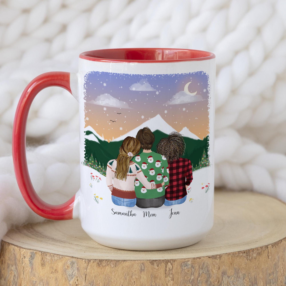 With Mom and Daughters Gift for Mom From Daughter Holiday Coffee Mug Mother Personalized Coffee Mug | Mother's Day Gift