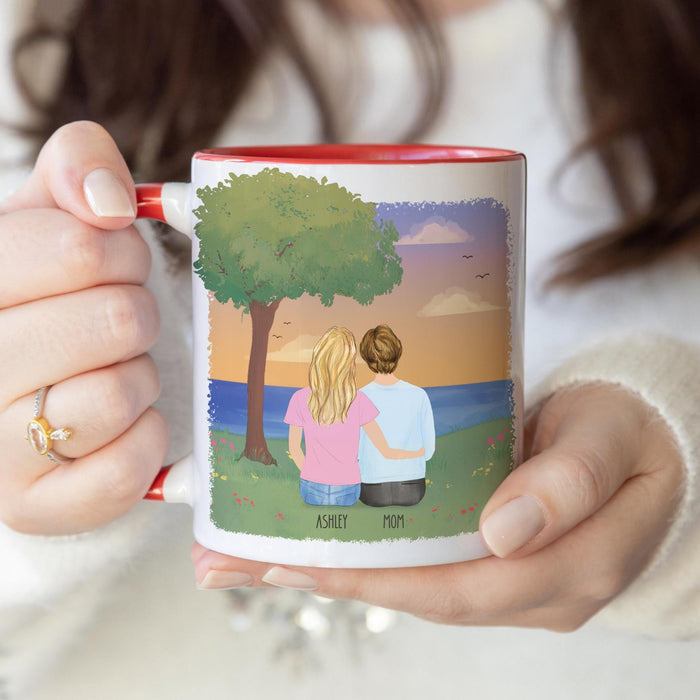 Mom and Daughter Personalized Coffee Mug | Custom Illustration | Mother's Day Gift