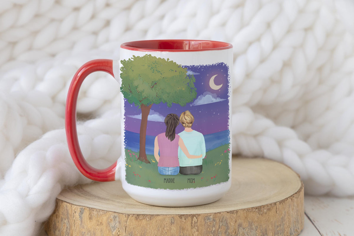 Mom and Daughter Personalized Coffee Mug | Custom Illustration | Mother's Day Gift