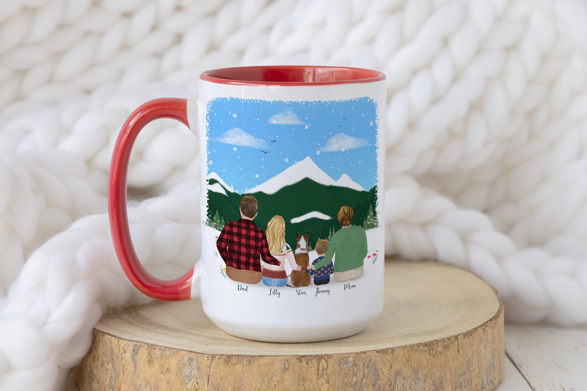 With Family and Pets Birthday Gift Idea for Mom Personalized Coffee Mug | Mother's Day Gift