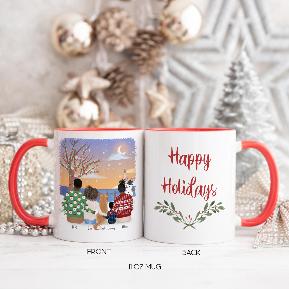 With Family and Pets Birthday Gift Idea for Mom Personalized Coffee Mug | Mother's Day Gift