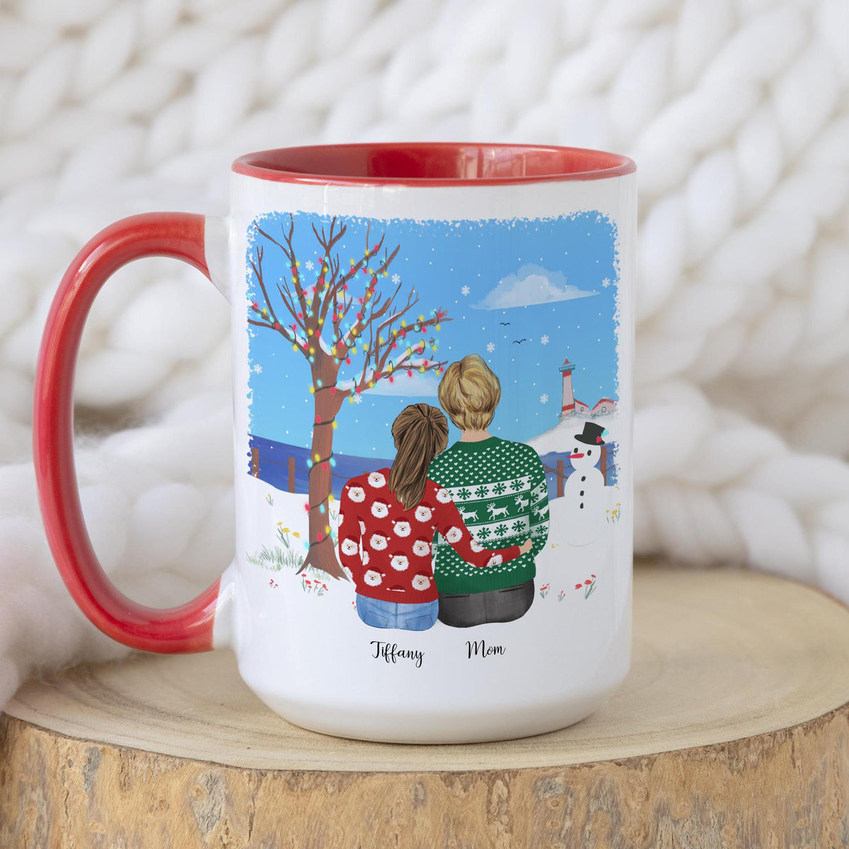 Mom and Daughter Holidays Customizable Mug Daughter Personalized Coffee Mug | Mother's Day Gift