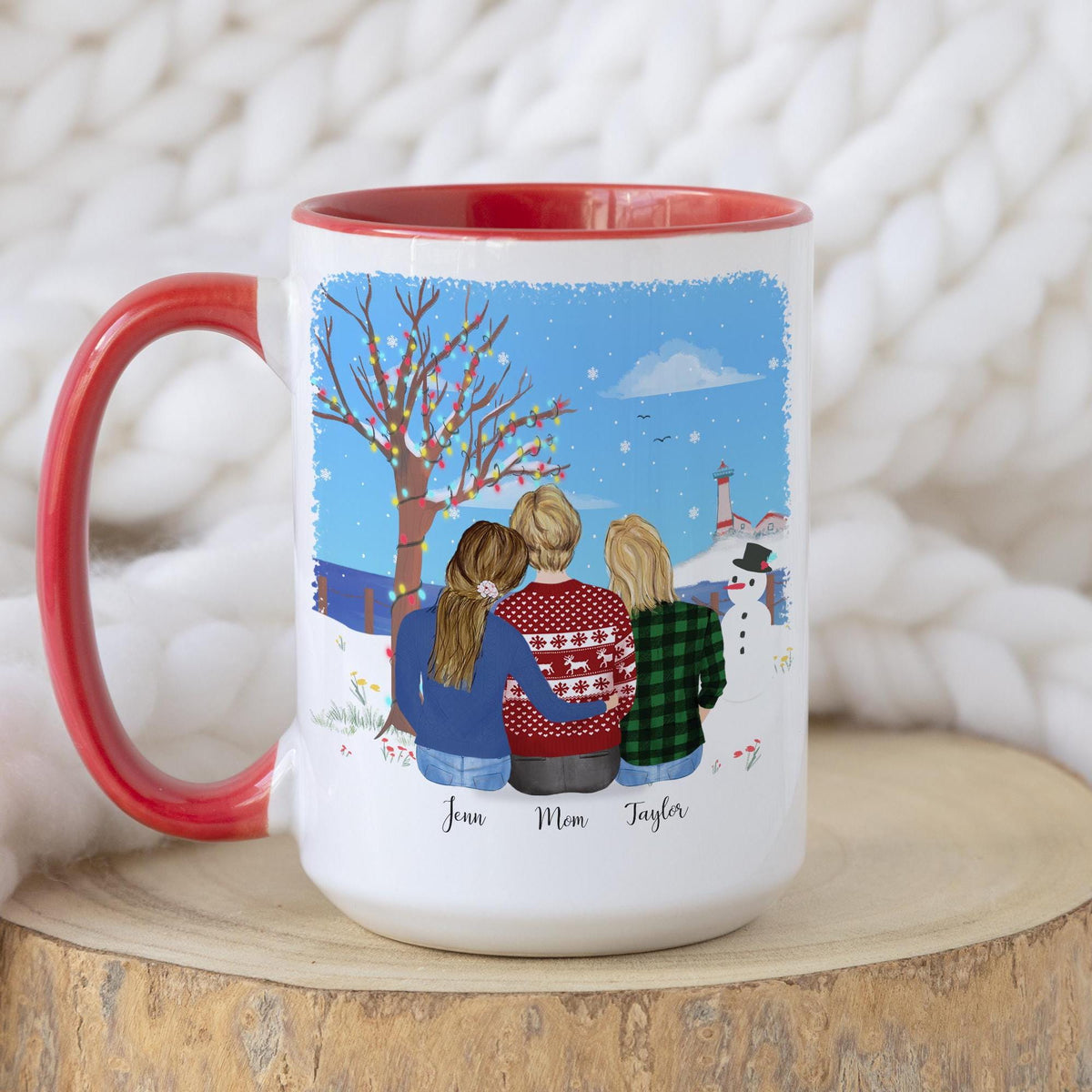 With Mom and Daughters Gift for Mom From Daughter Holiday Coffee Mug Mother Personalized Coffee Mug | Mother's Day Gift