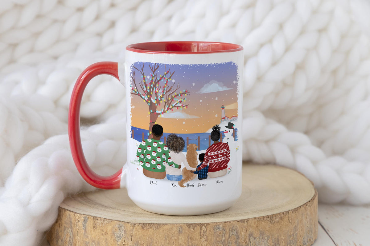 With Family and Pets Birthday Gift Idea for Mom Personalized Coffee Mug | Mother's Day Gift