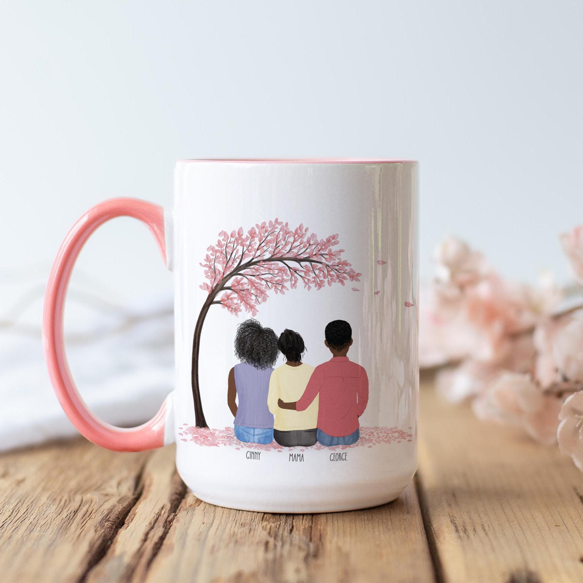 Mug for Mom with Kids Personalized Coffee Mug | Custom Illustration | Mother's Day Gift