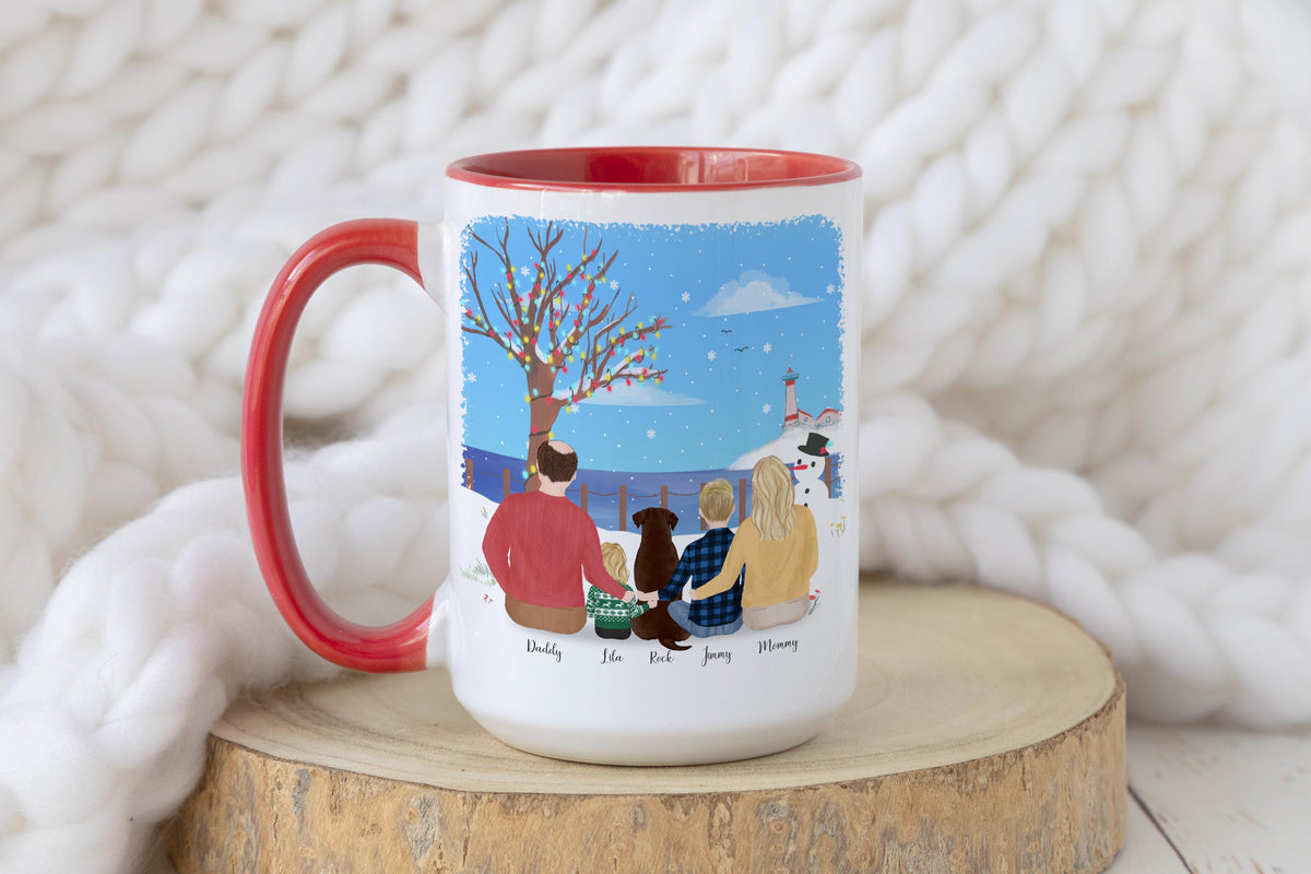 With Family and Pets Birthday Gift Idea for Mom Personalized Coffee Mug | Mother's Day Gift