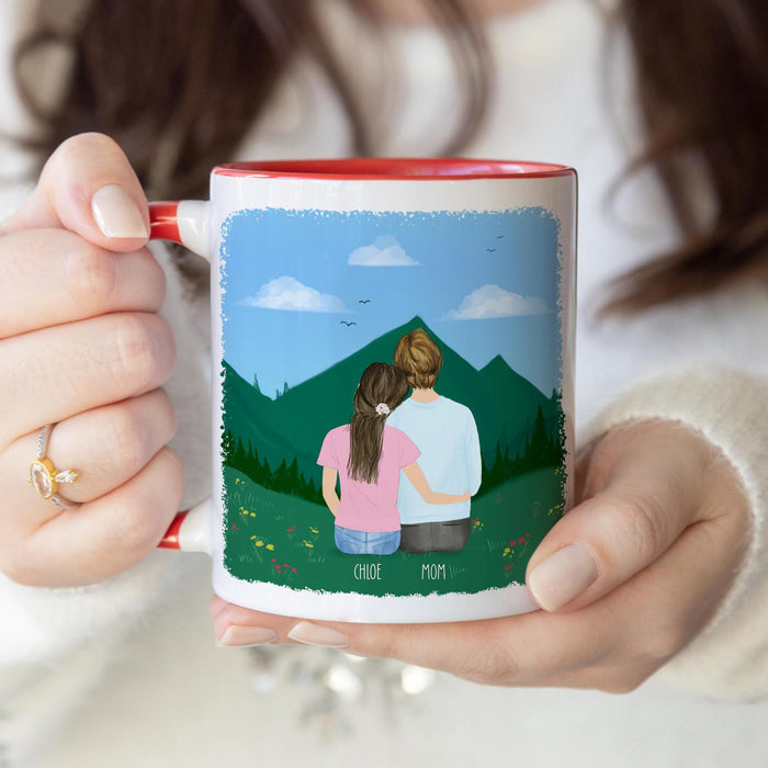 Mom and Daughter Personalized Coffee Mug | Custom Illustration | Mother's Day Gift