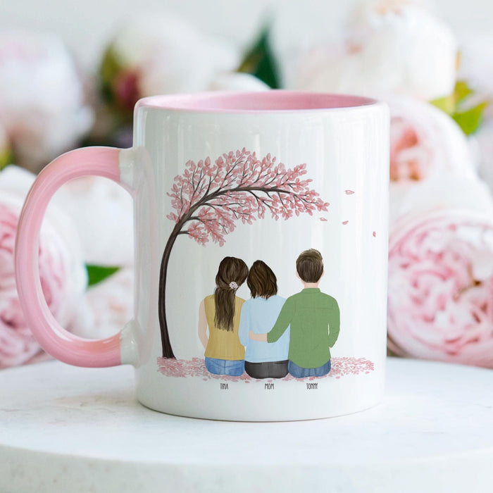 Mug for Mom with Kids Personalized Coffee Mug | Custom Illustration | Mother's Day Gift