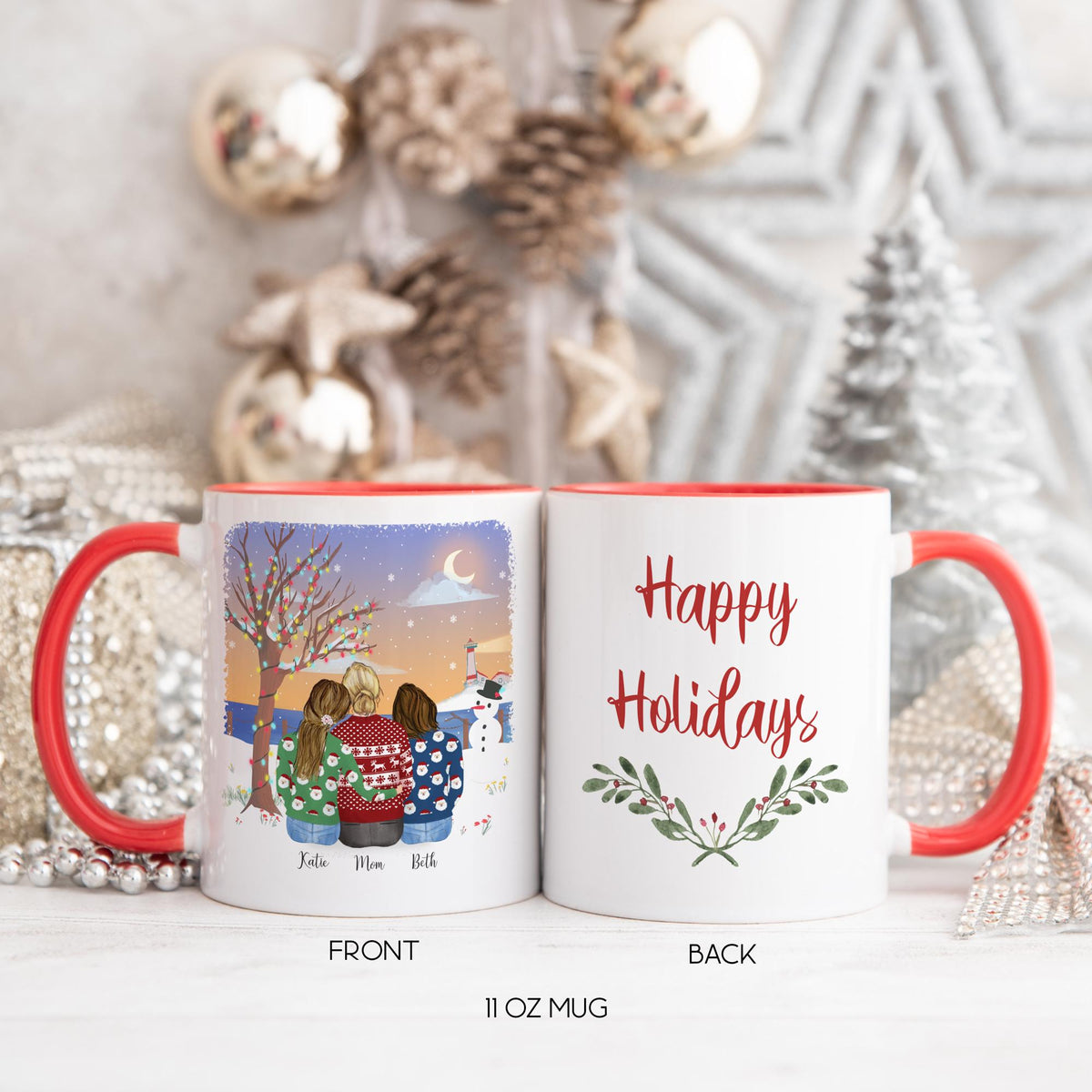 With Mom Daughter Customizable Gift for Mom Daughter Custom Gift for Mom Holiday Coffee Mug Mother Personalized Coffee Mug | Mother's Day Gift