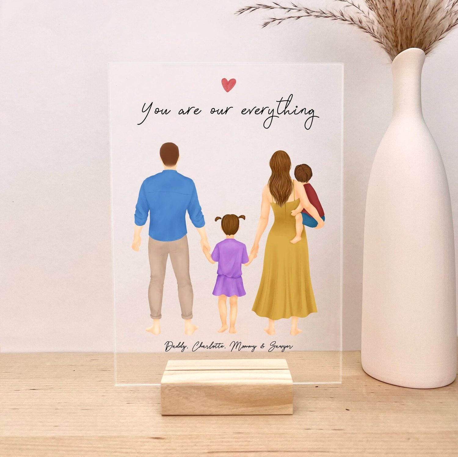 Personalized Acrylic Plaque with the whole family