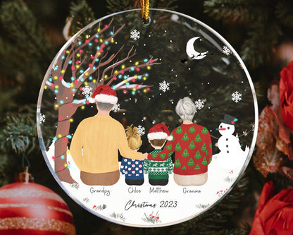 Personalized Christmas Acrylic Ornament for Grandparents