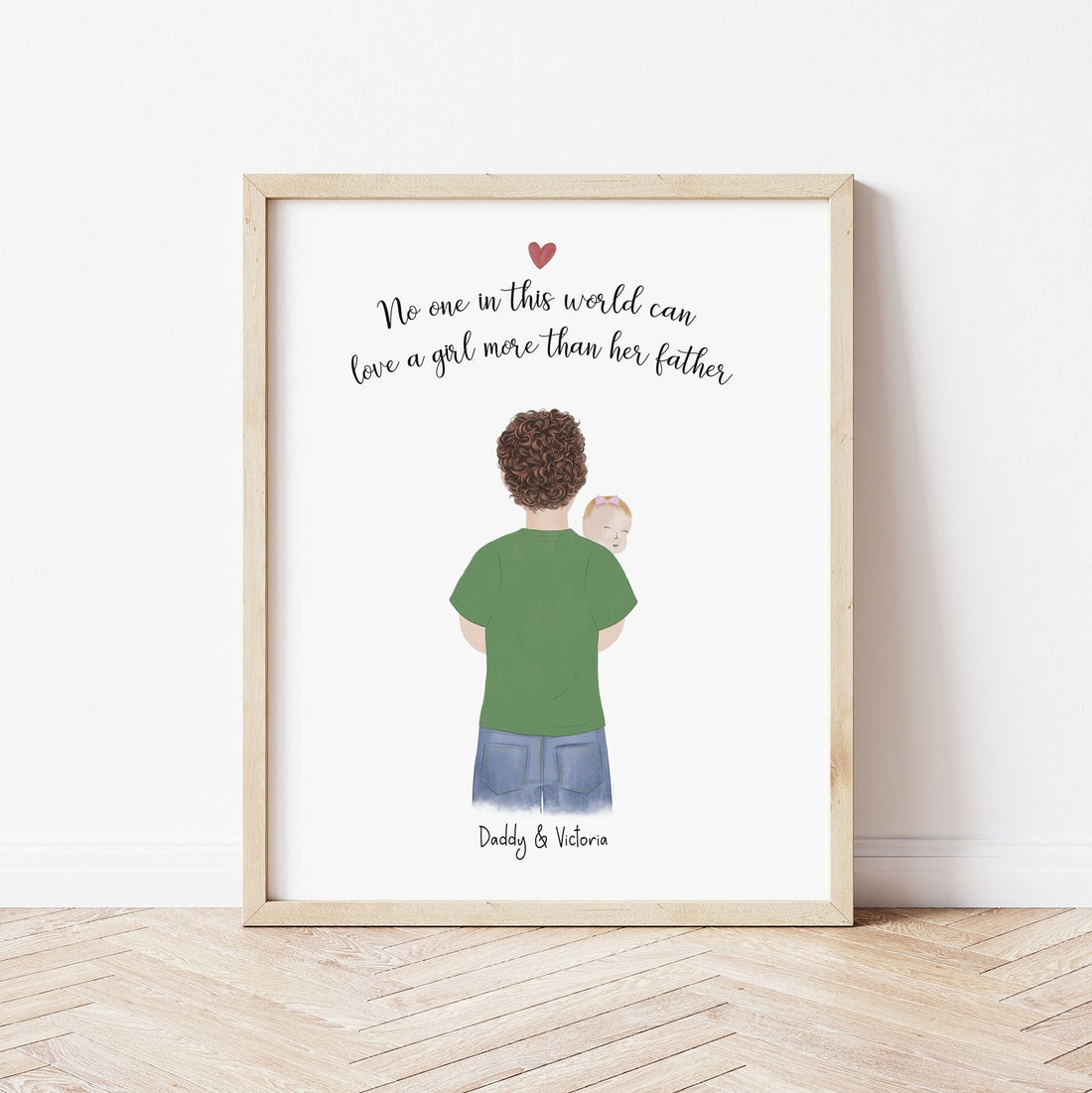 Dad and Baby Customizable Illustration