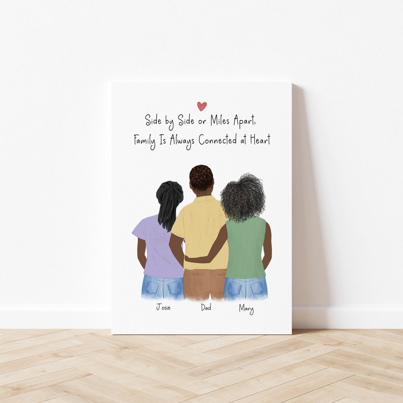 Dad and Daughters Personalized Wall Art