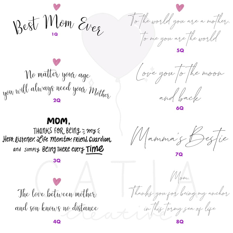 Mom and Son customizable Illustration