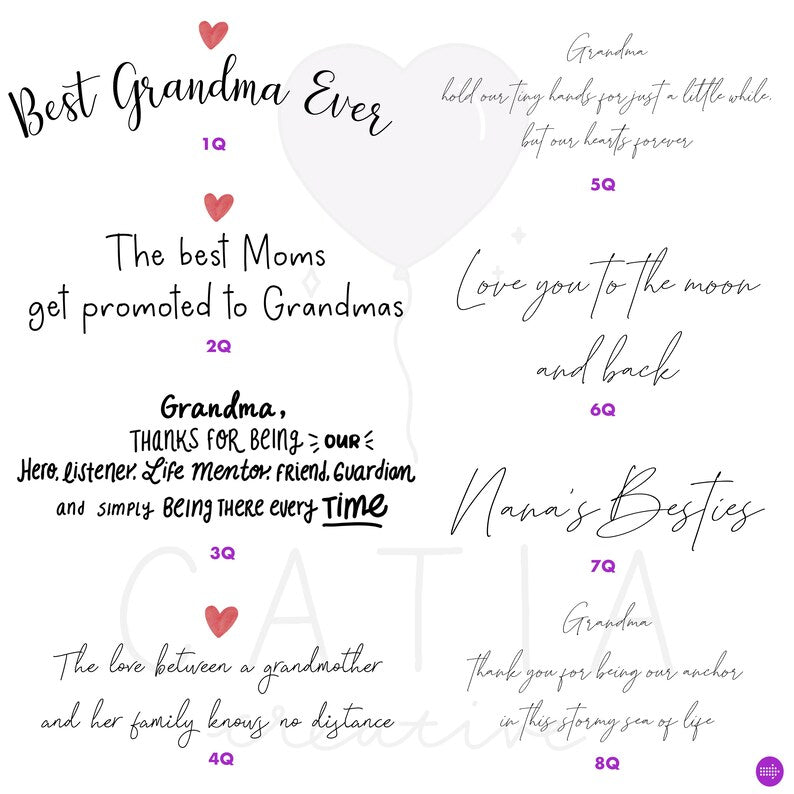 Personalized 3 Generation Wall Art with Grandmother