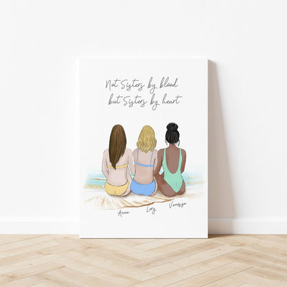 Personalized Summer Girls Wall art