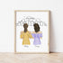 City Girls personalized wall art - custom illustration by Catia Creative