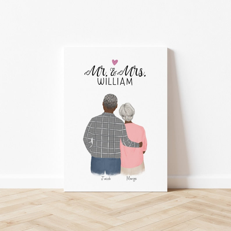 Senior Couple Customizable Artwork