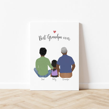 Customizable 3 Generations Wall Art