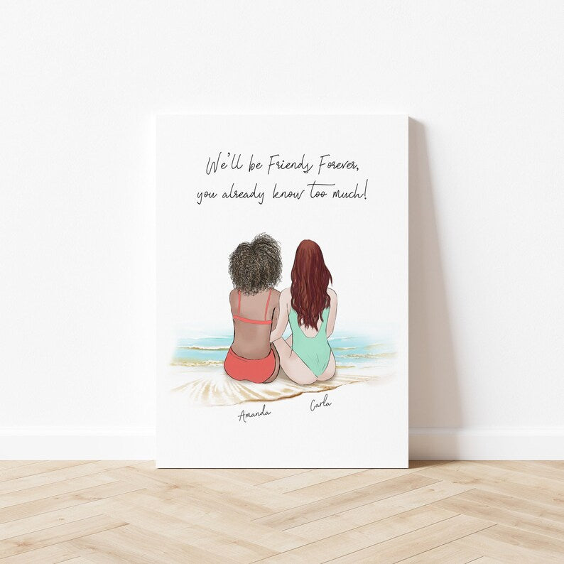 Summer Girls Customizable Illustration