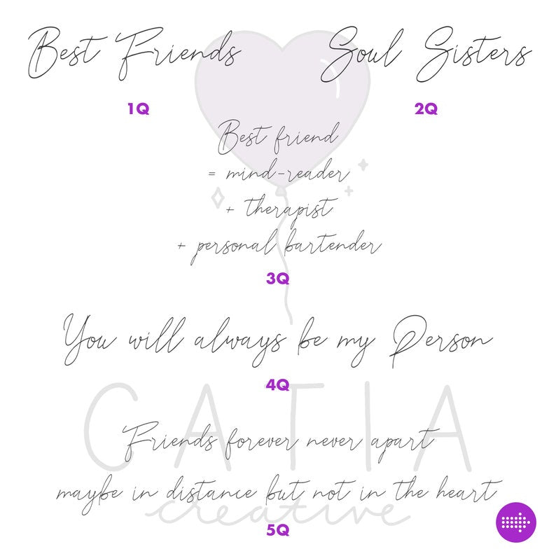 Personalized Chic Best Friends Wall Art