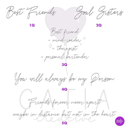 Personalized Chic Best Friends Wall Art