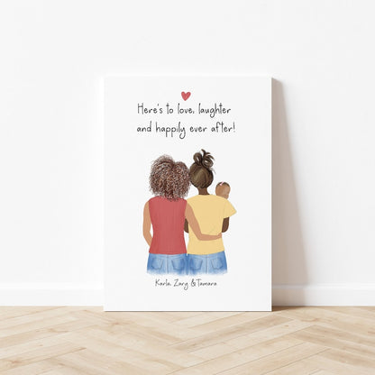 Mothers and Baby Customizable Portrait