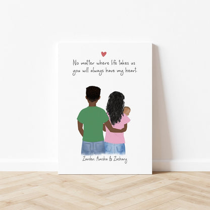 Personalized Mom, Dad and Baby Wall Art