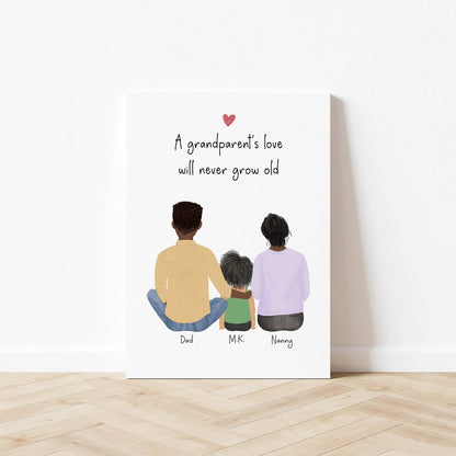 Personalized 3 Generations Artwork