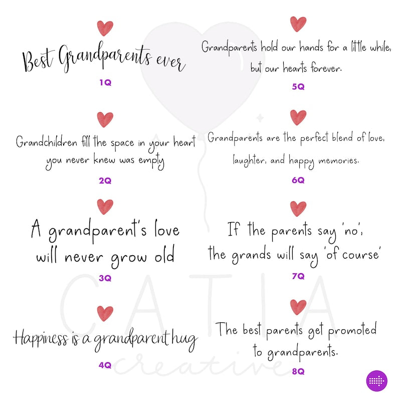 Grandparents and Grandkids Customizable Illustration