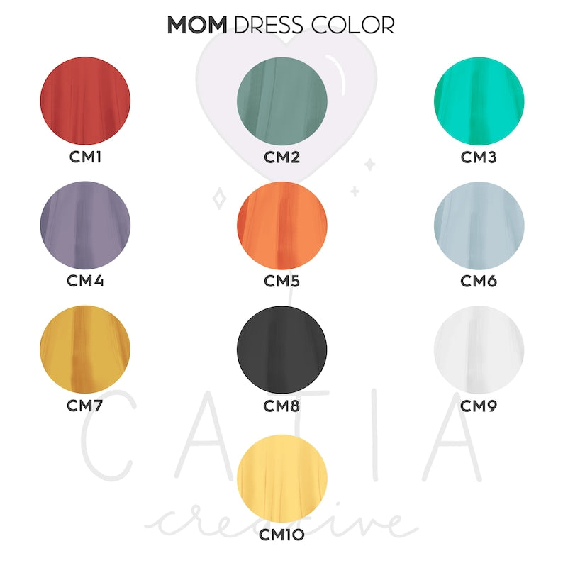 Mother and Son in Arms Customizable Illustration